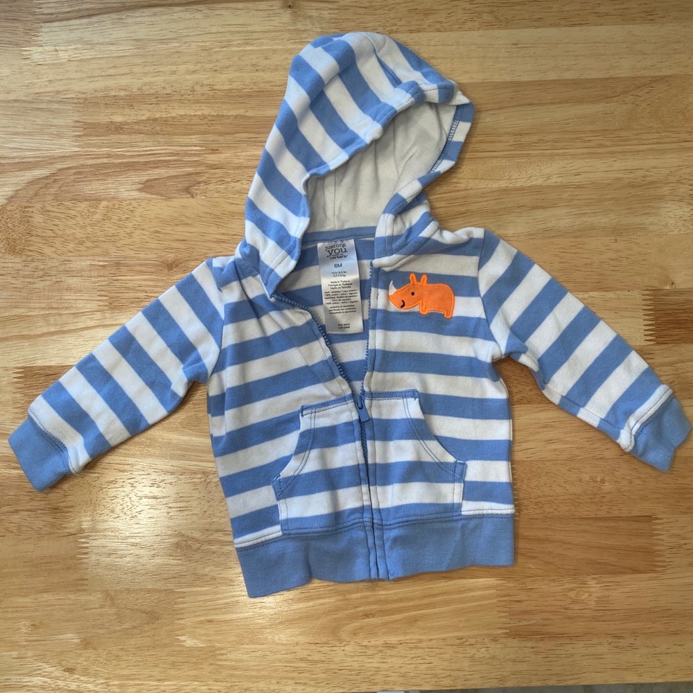 6 month neutral baby hoodie